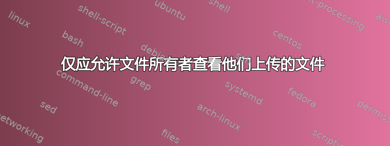 仅应允许文件所有者查看他们上传的文件