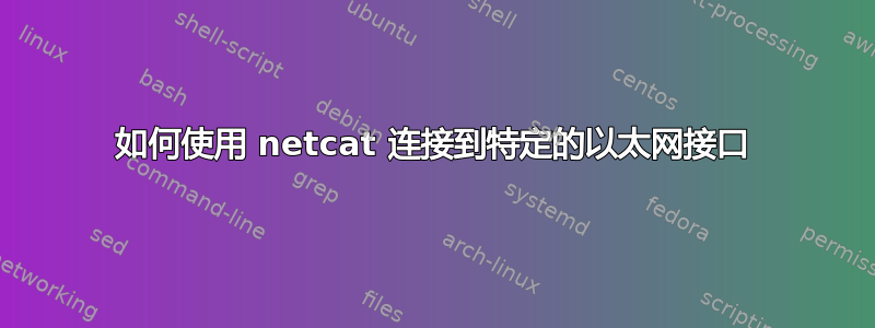 如何使用 netcat 连接到特定的以太网接口