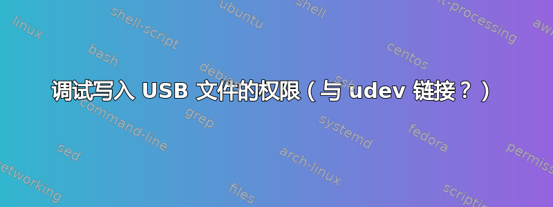 调试写入 USB 文件的权限（与 udev 链接？）