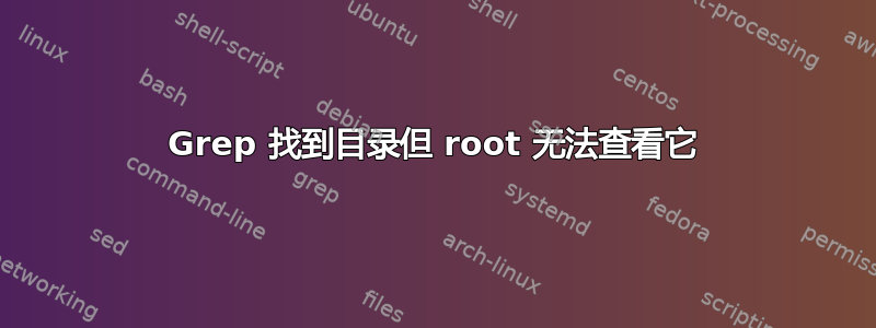 Grep 找到目录但 root 无法查看它