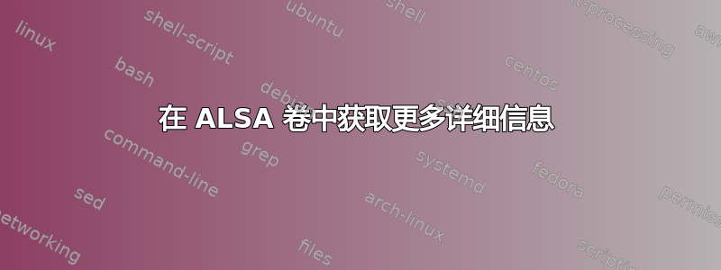 在 ALSA 卷中获取更多详细信息