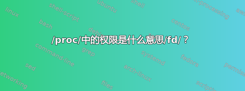 /proc/中的权限是什么意思/fd/？