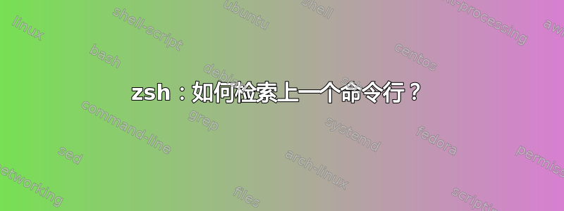 zsh：如何检索上一个命令行？