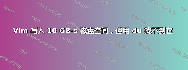 Vim 写入 10 GB-s 磁盘空间，但用 du 找不到它