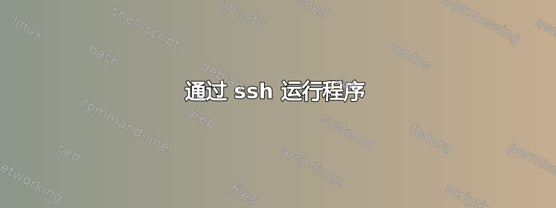 通过 ssh 运行程序