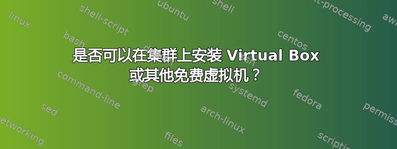 是否可以在集群上安装 Virtual Box 或其他免费虚拟机？