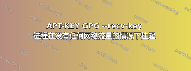 APT-KEY GPG --recv-key 进程在没有任何网络流量的情况下挂起