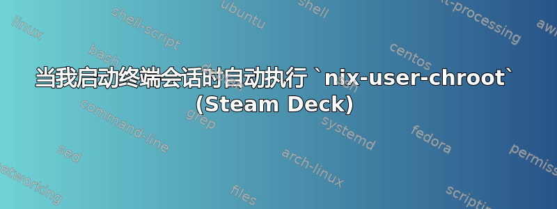 当我启动终端会话时自动执行 `nix-user-chroot` (Steam Deck)