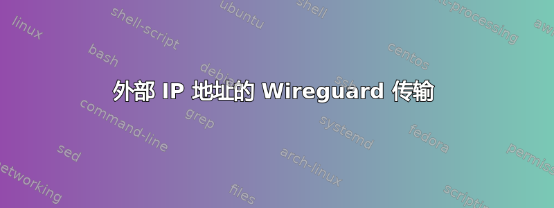 外部 IP 地址的 Wireguard 传输