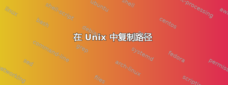 在 Unix 中复制路径