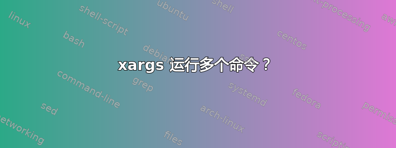 xargs 运行多个命令？