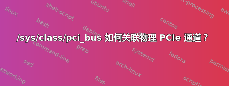 /sys/class/pci_bus 如何关联物理 PCIe 通道？