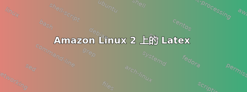 Amazon Linux 2 上的 Latex