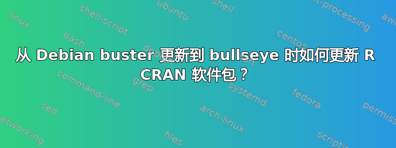 从 Debian buster 更新到 bullseye 时如何更新 R CRAN 软件包？