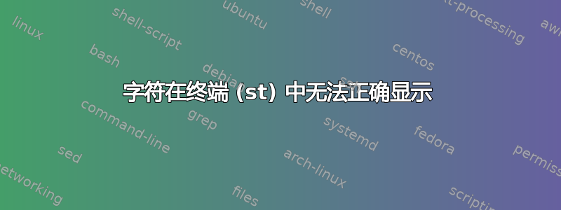 字符在终端 (st) 中无法正确显示