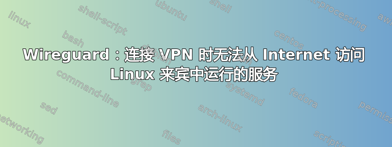 Wireguard：连接 VPN 时无法从 Internet 访问 Linux 来宾中运行的服务