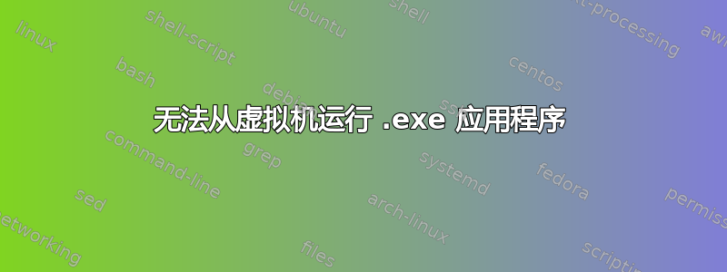 无法从虚拟机运行 .exe 应用程序