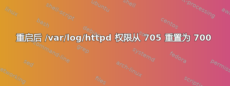 重启后 /var/log/httpd 权限从 705 重置为 700