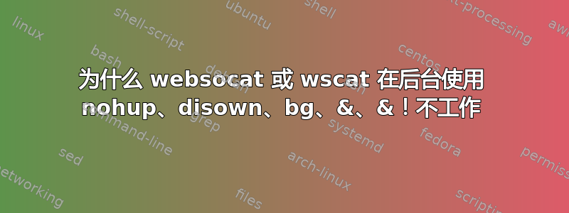 为什么 websocat 或 wscat 在后台使用 nohup、disown、bg、&、&！不工作