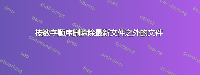 按数字顺序删除除最新文件之外的文件