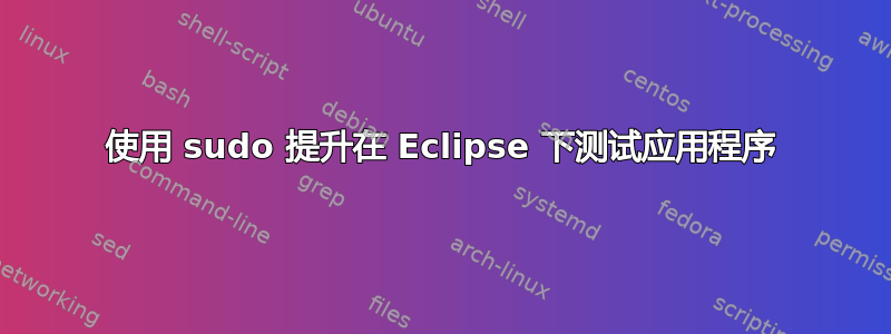 使用 sudo 提升在 Eclipse 下测试应用程序