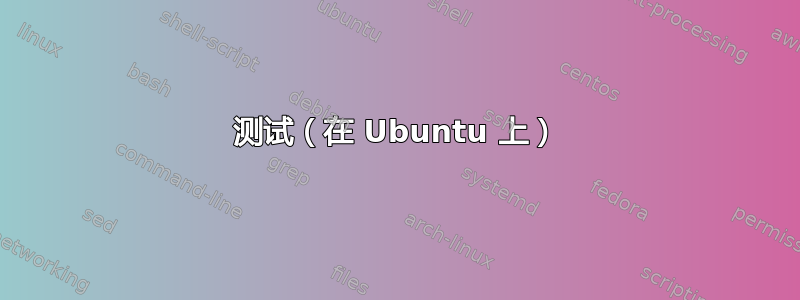 测试（在 Ubuntu 上）