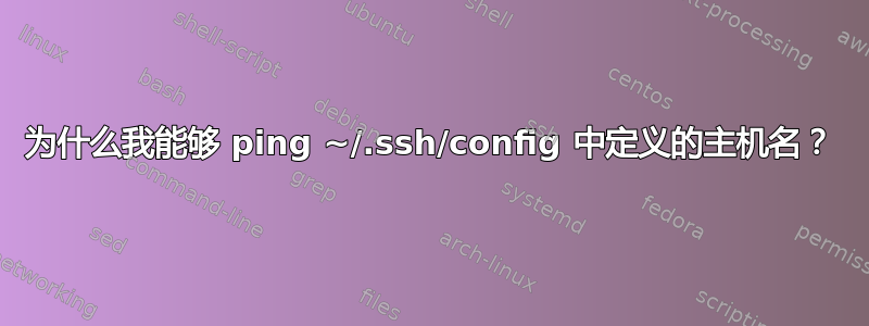 为什么我能够 ping ~/.ssh/config 中定义的主机名？