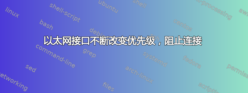 以太网接口不断改变优先级，阻止连接