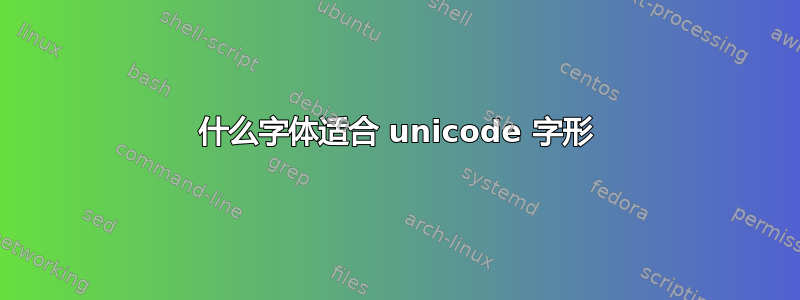 什么字体适合 unicode 字形