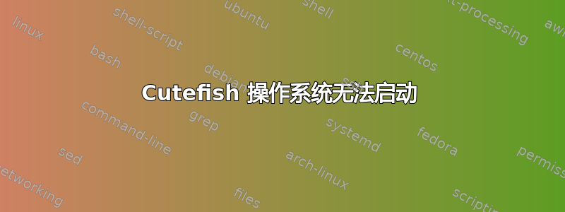 Cutefish 操作系统无法启动