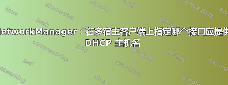 NetworkManager：在多宿主客户端上指定哪个接口应提供 DHCP 主机名