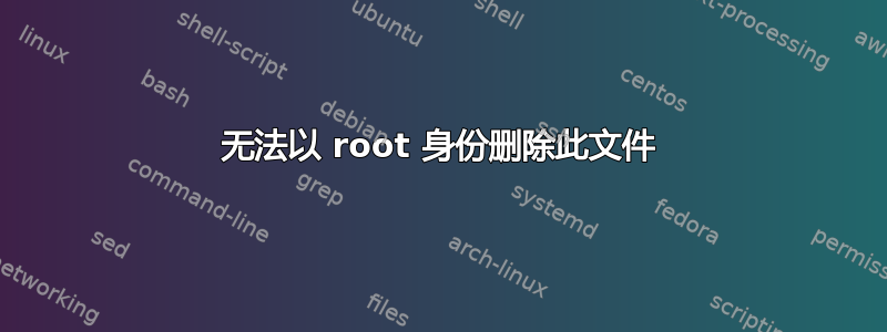 无法以 root 身份删除此文件