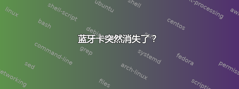 蓝牙卡突然消失了？