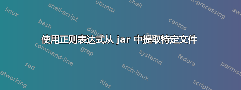 使用正则表达式从 jar 中提取特定文件