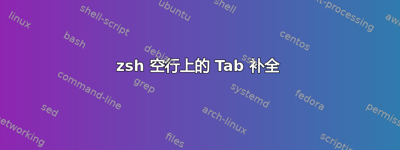 zsh 空行上的 Tab 补全