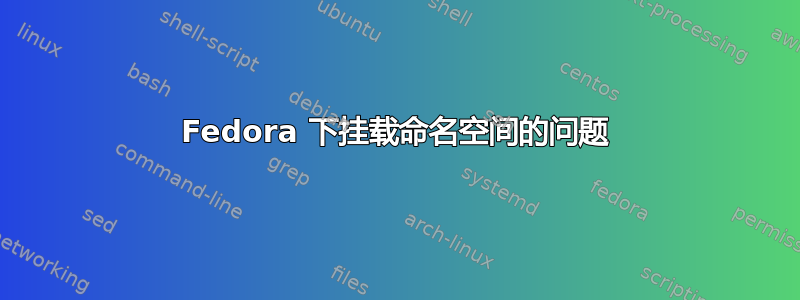 Fedora 下挂载命名空间的问题