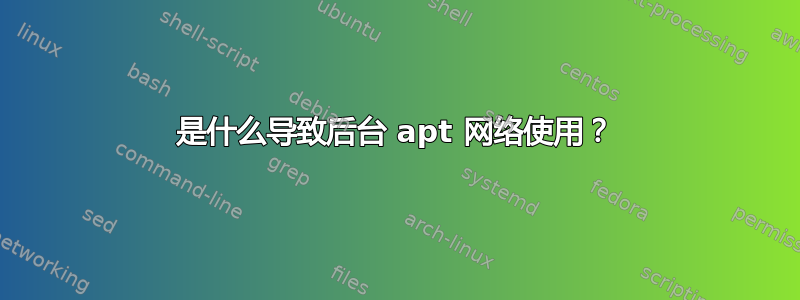 是什么导致后台 apt 网络使用？