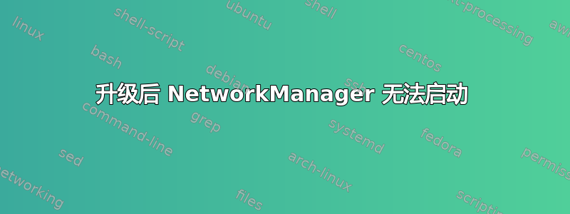 升级后 NetworkManager 无法启动