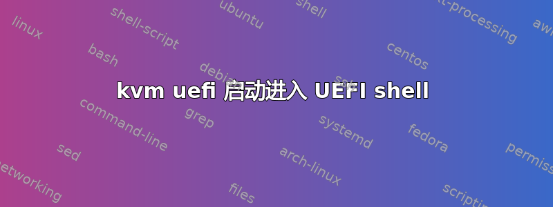 kvm uefi 启动进入 UEFI shell