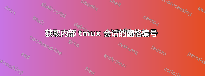 获取内部 tmux 会话的窗格编号