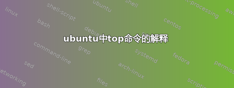 ubuntu中top命令的解释