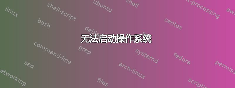 无法启动操作系统