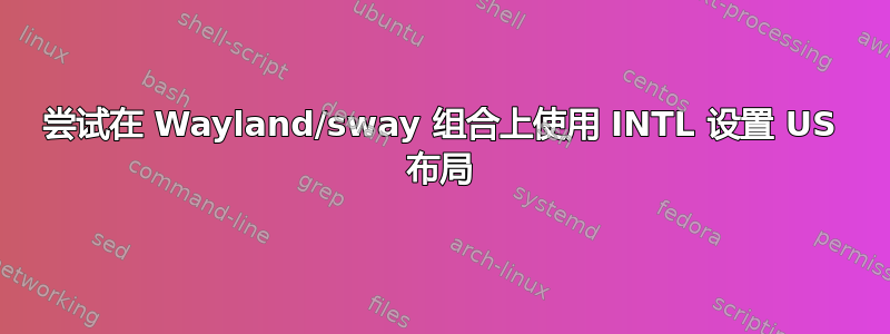 尝试在 Wayland/sway 组合上使用 INTL 设置 US 布局