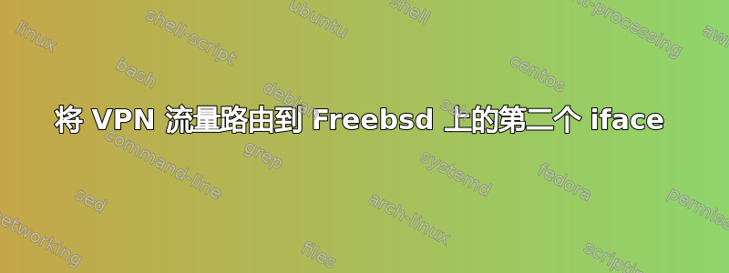 将 VPN 流量路由到 Freebsd 上的第二个 iface