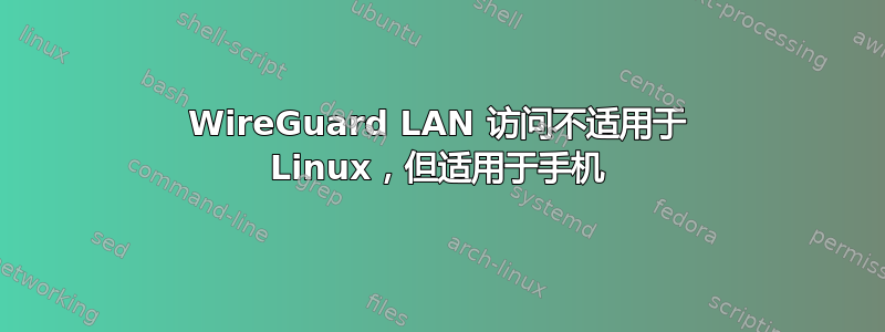 WireGuard LAN 访问不适用于 Linux，但适用于手机