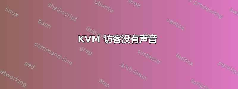 KVM 访客没有声音