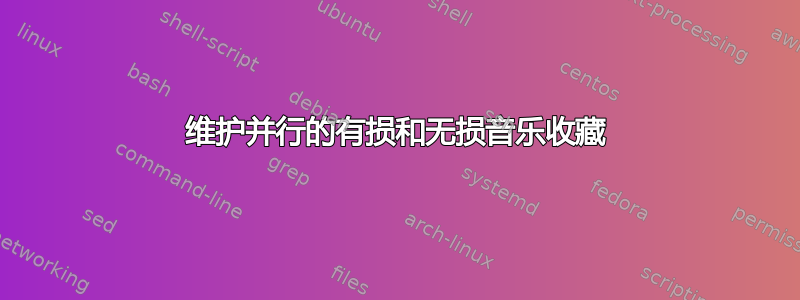 维护并行的有损和无损音乐收藏