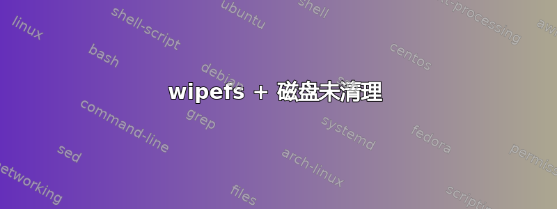 wipefs + 磁盘未清理