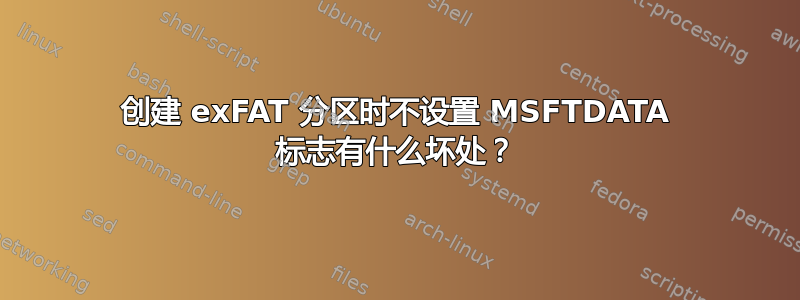 创建 exFAT 分区时不设置 MSFTDATA 标志有什么坏处？