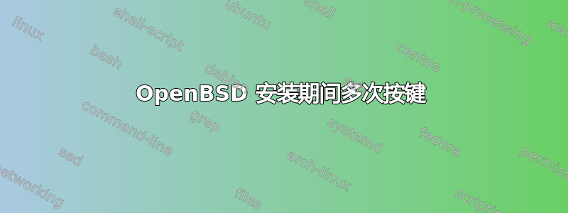 OpenBSD 安装期间多次按键